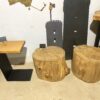 Eiche Beistelltisch Baumstamm – Bild 3