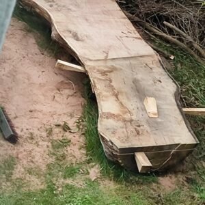 Eichenbohle 245x86-105x6cm