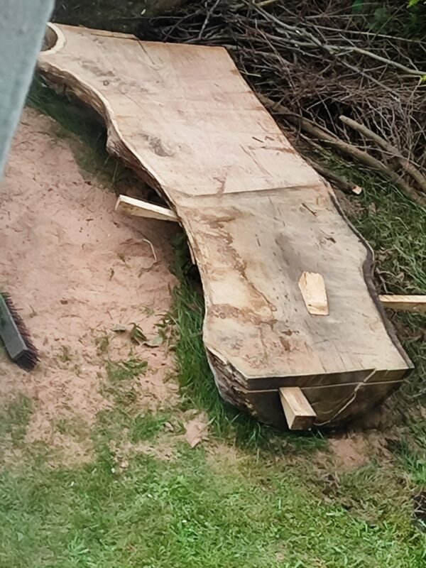 Eichenbohle 245x86-105x6cm